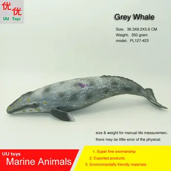 Horúce hračky Šedá Veľryba Simulačný model Morské Živočíchy Mora Zvierat deti darček vzdelávacie rekvizity (Balaenoptera musculus )