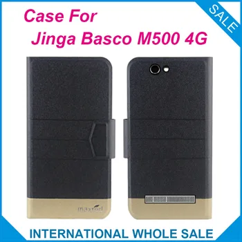 5 Farieb Horúce! Jinga Basco M500 4G Prípade, Nové Módne Business Magnetická spona Ultratenké Vysokej kvality Flip Kožený ochranný Kryt