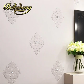 Beibehang High-grade kože, výšivky diamond tapety Európskej 3D stereo obývacia izba TV pozadie abstraktných de parede stenu papier