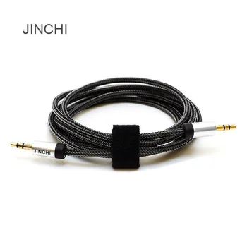 JINCHI Veľkoobchod zaznamenaných audio kábel drôt, 3,5 mm samec samec audio kábel auto AUX audio kábel Hliníkové crystal oka