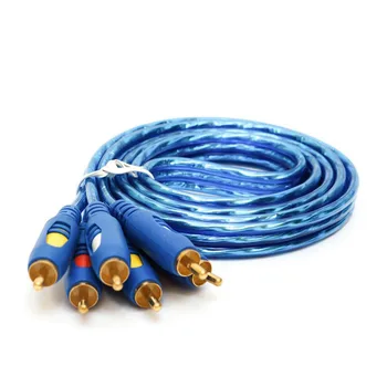 JINCHI audio kábel, video kábel line troch na troch Lotus AV kábel 3RCA na 3RCA Lotus line 1,5 m /3 m /5 m doprava zadarmo