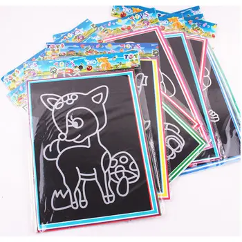 1 Ks Farebné Kresby Hračky Poškriabaniu kriedovom Papieri Magic Maľovanie na Papier na Kreslenie Držať Pre Deti Hračka #10