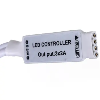 Mini LED RGB Controller DC12V 24 Tlačidlo IR Diaľkové ovládanie Pre 3528 5050 RGB LED Pás Svetla