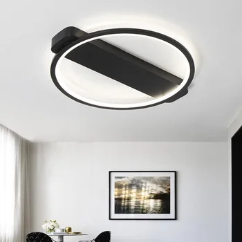 Horsten Moderný Minimalizmus 62 cm 36W Akryl LED Stropné svietidlo Čiernej na Bielu Krúžok Tvorivé Spálne, Kuchyňa, Obývacia Izba Stropné Lampy