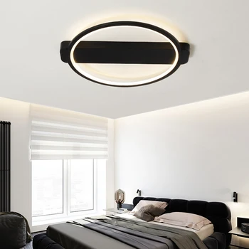 Horsten Moderný Minimalizmus 62 cm 36W Akryl LED Stropné svietidlo Čiernej na Bielu Krúžok Tvorivé Spálne, Kuchyňa, Obývacia Izba Stropné Lampy