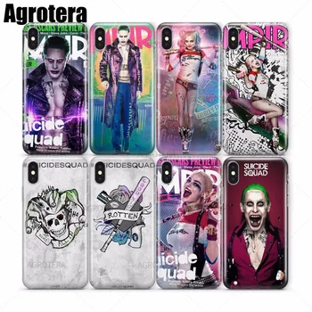 Agrotera Samovražedné Komando Joker Jared Leto, Harley Quinn Margot Robbie Jasné TPU puzdro pre iPhone 5 5s SE 6 6 7 8 Plus X