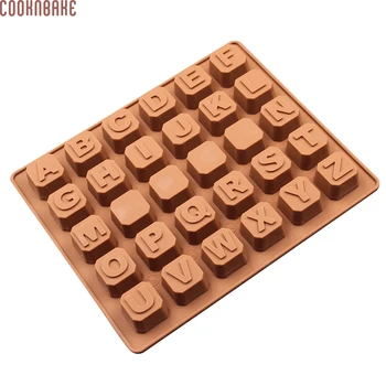 COOKNBAKE DIY Silikónové Formy na Čokoládu Ice Cube Cake Zdobenie S písmenami Priestor Dizajn