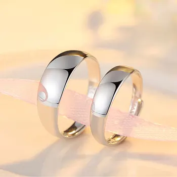 S925 čistého striebra krúžok nové módne šperky Hladké čistej lásky páry krúžok výrobca veľkoobchod