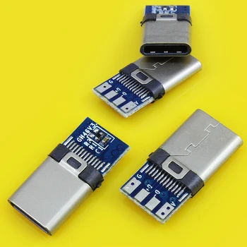 4PCS/ DIY 24pin USB 3.1 Typu C, USB-C Samec Konektor Konektor SMT typu s PC Dosku