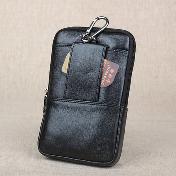 Nové pravej Kože Vysokej Kvality dva štýly vrecká Pás Taška Muž Cestovný Motocykel Fanny Pack Wallet #228-L