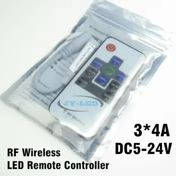 2 Nastavte 10 Kľúčových RF, RGB Controller Mini RF Bezdrôtová LED Diaľkový ovládač pre RGB 5050/3528 LED Svetlá Pásy