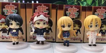 NEW horúce 5cm 4pcs/set Shokugeki č Soma Yukihira souma Nakiri erina kolektory akcie obrázok hračky Vianočný darček bábika s box