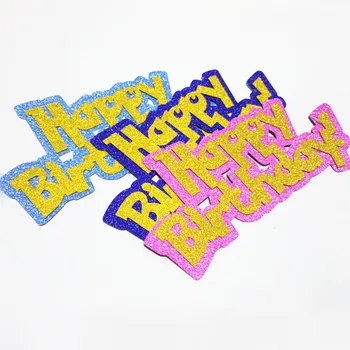 10pcs/veľa Tvorivých Happy Birthday Cake Mulčovače, Koláče Vlajky, Ružové a Modré Zlato Baby Sprcha Narodeniny Festival Party Dekor Pečenie