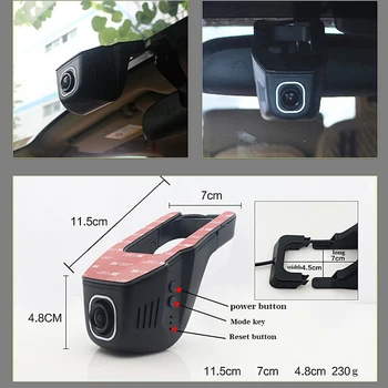 LiisLee Auto Black Box WiFi DVR Dash Kamery počas Jazdy Video Rekordér Novatek 96655 FHD 1080P Podpora APLIKÁCIE Fotoaparát Pôvodný Štýl