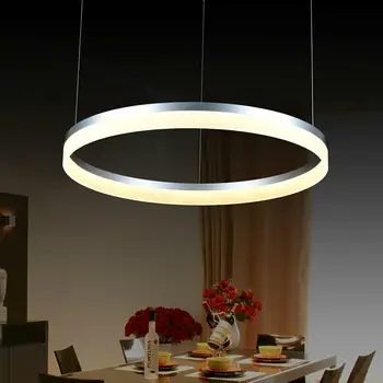 Moderné LED obývacia jedáleň prívesok svetlá pozastavenie svietidlo suspendu led krúžok osvetlenie lampa zariadenie de techo colgante