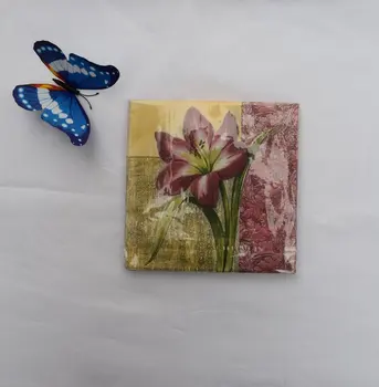 Romantický lily vzor multicolour obrúsok papier,Potraviny-stupeň Papierový Obrúsok Slávnostné&Party Tkaniva Obrúsky Decoupage Dekorácie Papier