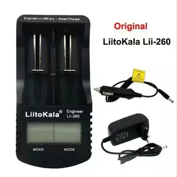 Liitokala lii-260 LCD18650/18500/16340/18350/14500/10440 Nabíjačka Batérií,Detekcia lítiové batérie, nabíjačka+adaptér lii260