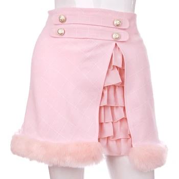 Princezná sladké lolita sukne Bobon21 false dve Plyšové odznak mreže slovo sukne štrbinou tortu čipky sukne a jednoduché dievča vietor B1544