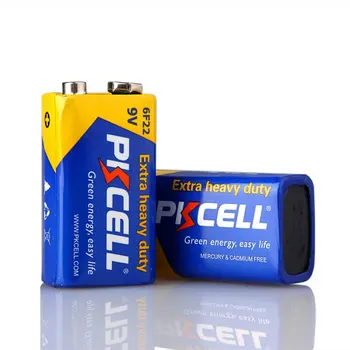 2 ks*PKCELL Nové 6F22 Extra heavey povinnosť 6F22 9V Batérie Oxidu Zinku Batérie 9 Voltovú Batériu