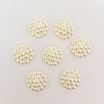 Doprava zadarmo 1000PCS Flatback 13mm pearl whtie Slonoviny imitácia kvet perly pre remeselné umenie scrapbooking G042003
