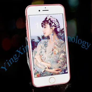 Nový Luxusný Secret Garden Kvety Drahokamu Mobilný Telefón púzdra Pre iphone 7 Plus 6 6 5 Huawei P9 P10 P8 Lite Pokovovanie Krúžok Kryt