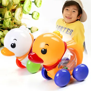 15*14*8 CM Plastové DuckToys pre Deti Učenie Chôdze Tradičné Tahat Spolu Hrkálky Batoľa Detský Baby detské vzdelávacie hračky hot