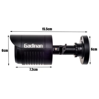 GADINAN Mini Bullet Analógový Fotoaparát 800TVL 1000TVL Voliteľné Vodotesné HD 24pcs IR Led 3.6 mm Objektív Deň/noc Bezpečnosť ABS Bývanie