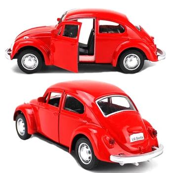 Zbrusu Nový Mierke 1/32 Nemecko Volkswagen Vw Klasické Chrobák Chybu Diecast Kovové Vytiahnuť Späť Model Auta, Hračky Pre Dar/Deti Mini Auto