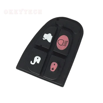 Okeytech 1pcs Diaľkové príveskom, 4 Tlačidlo Gumy Key Pad Prepínač Opravy Nahradiť Súprava Príslušenstva pre Jaguar X Type XF S XJ XK TYP